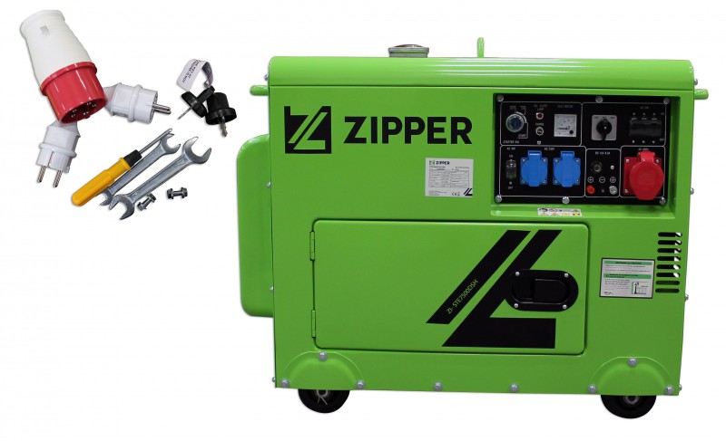 Agregat prądotwórczy Zipper ZI-STE7500DSH Diesel AVR 1x5000W 2 x 1700W