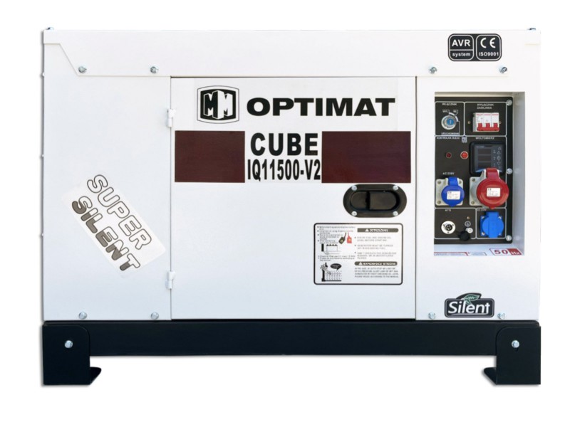 Agregat prądotwórczy generator trójfazowy 11 500 W Optimat IQ11500-V2 CUBE diesel zabudowany
