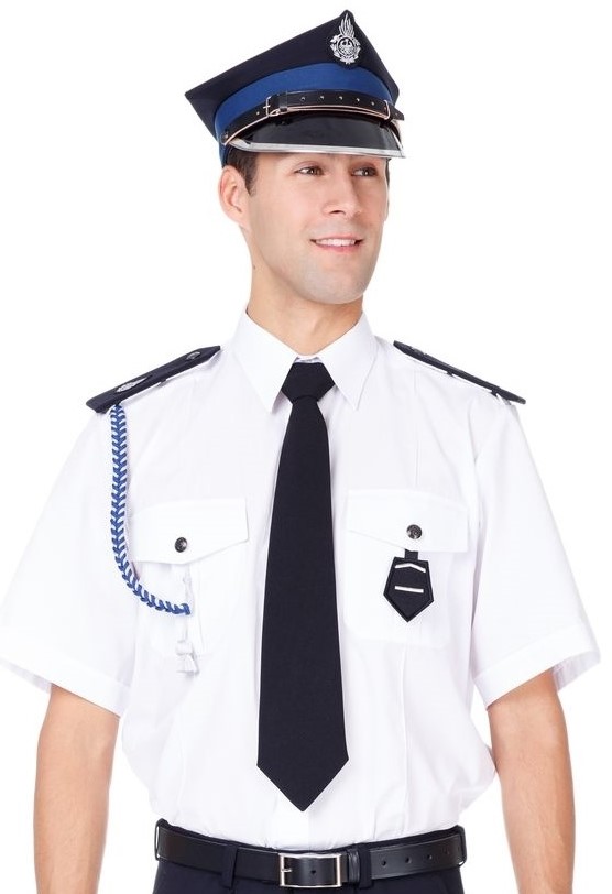 Koszula męska biała krótki rękaw OSP