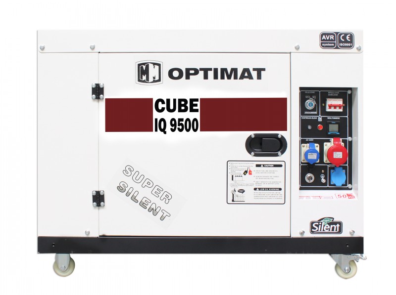 Agregat prądotwórczy generator trójfazowy 9500W Optimat IQ9500 CUBE diesel zabudowany