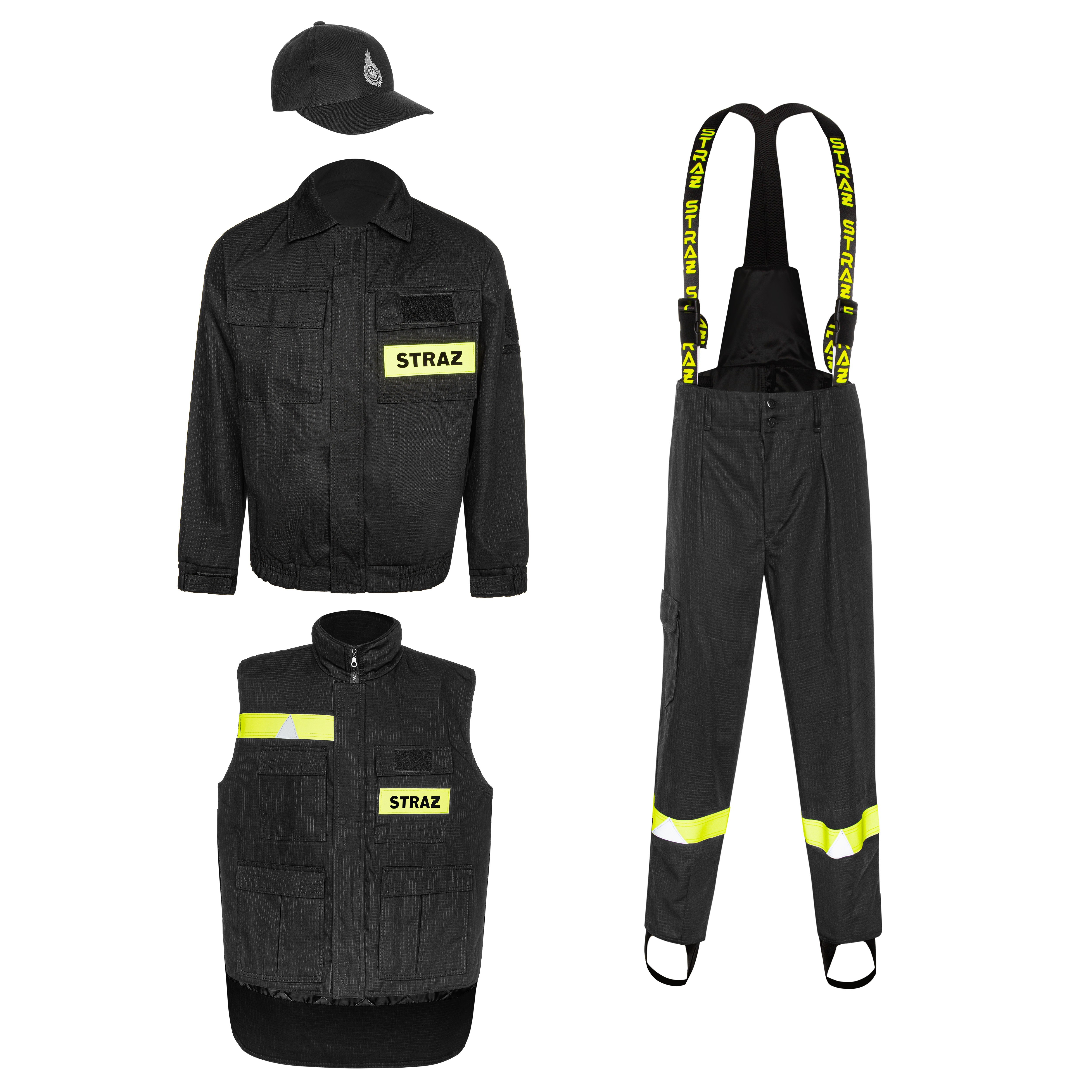 Ubranie koszarowe strażaka czteroczęściowe RIBStop REMIZA - kamizelka bez rękawów D3