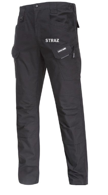 Spodnie bojówki czarne Slim Fit REMIZA  XL