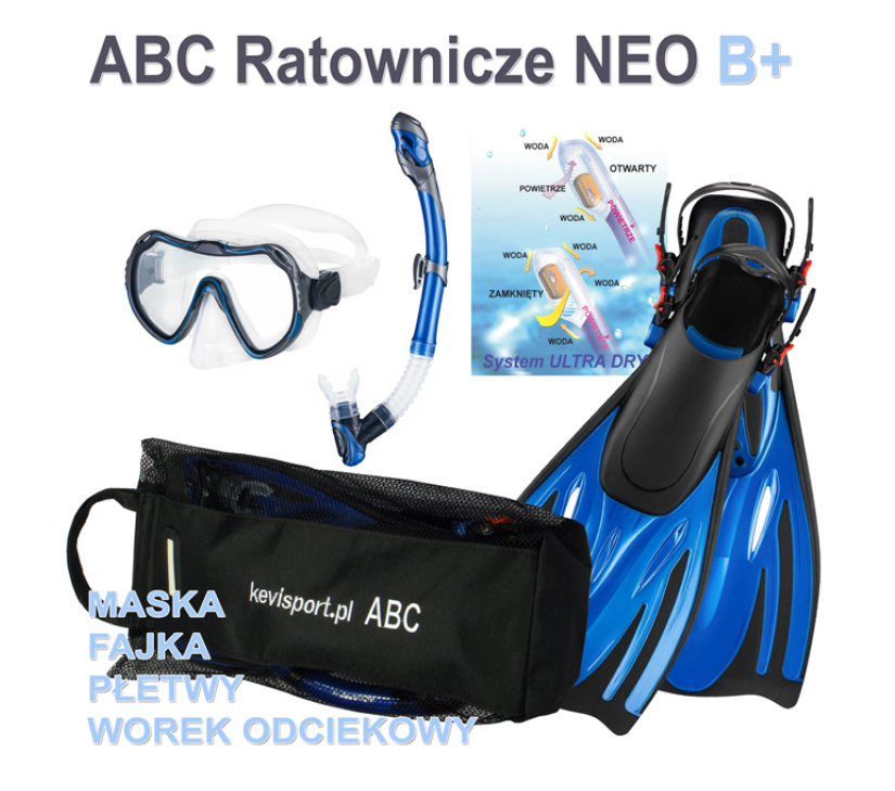 ABC Ratownicze maska fajka płetwy NEO B+