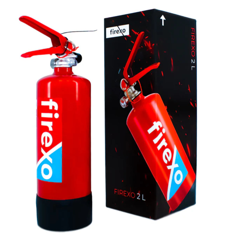 Gaśnica 2 litrowa FIREXO pożary ABCDEF oraz akumulatory jonowo-litowe