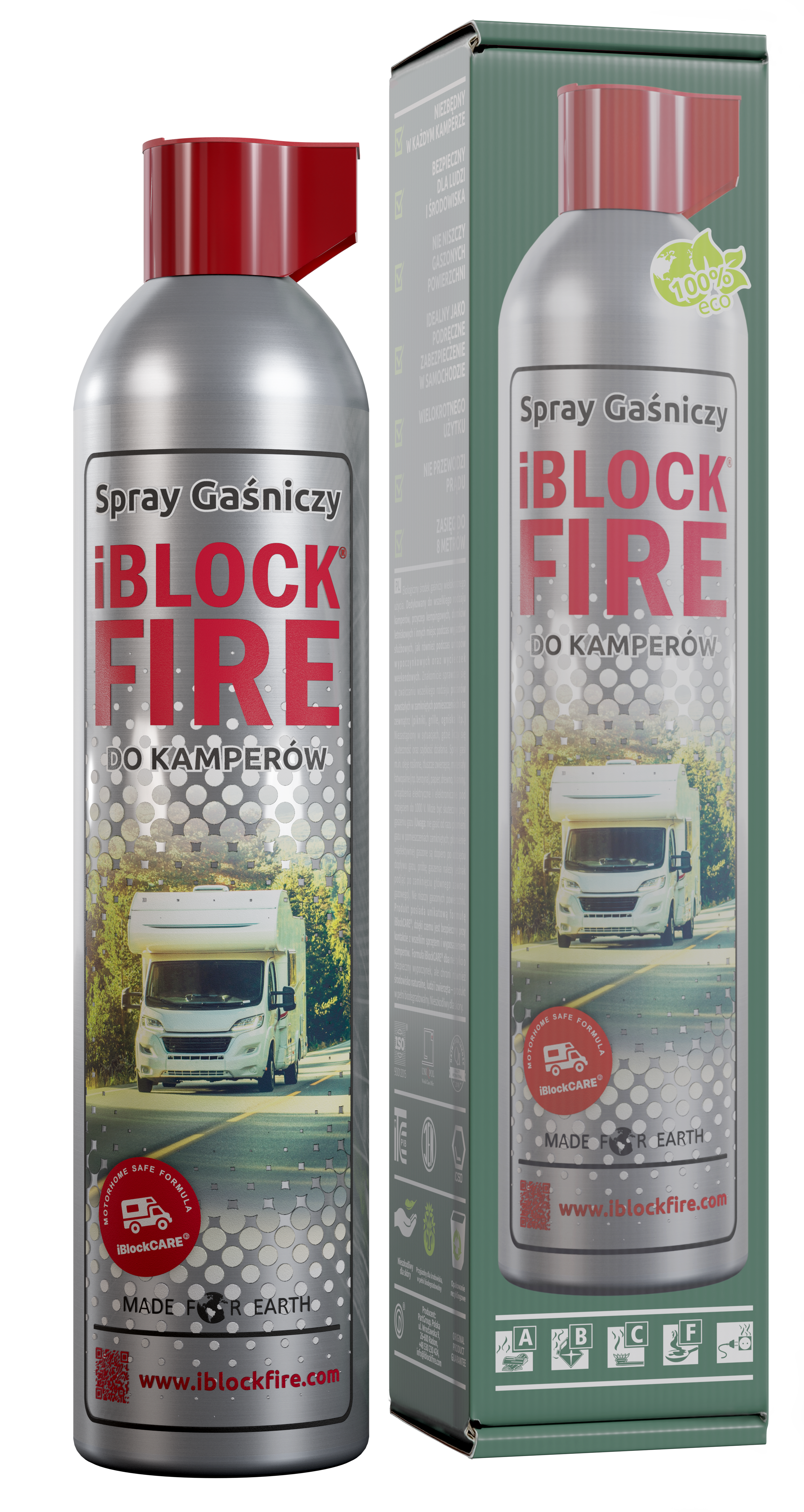 Spray gaśniczy iBlockFIRE do kamperów