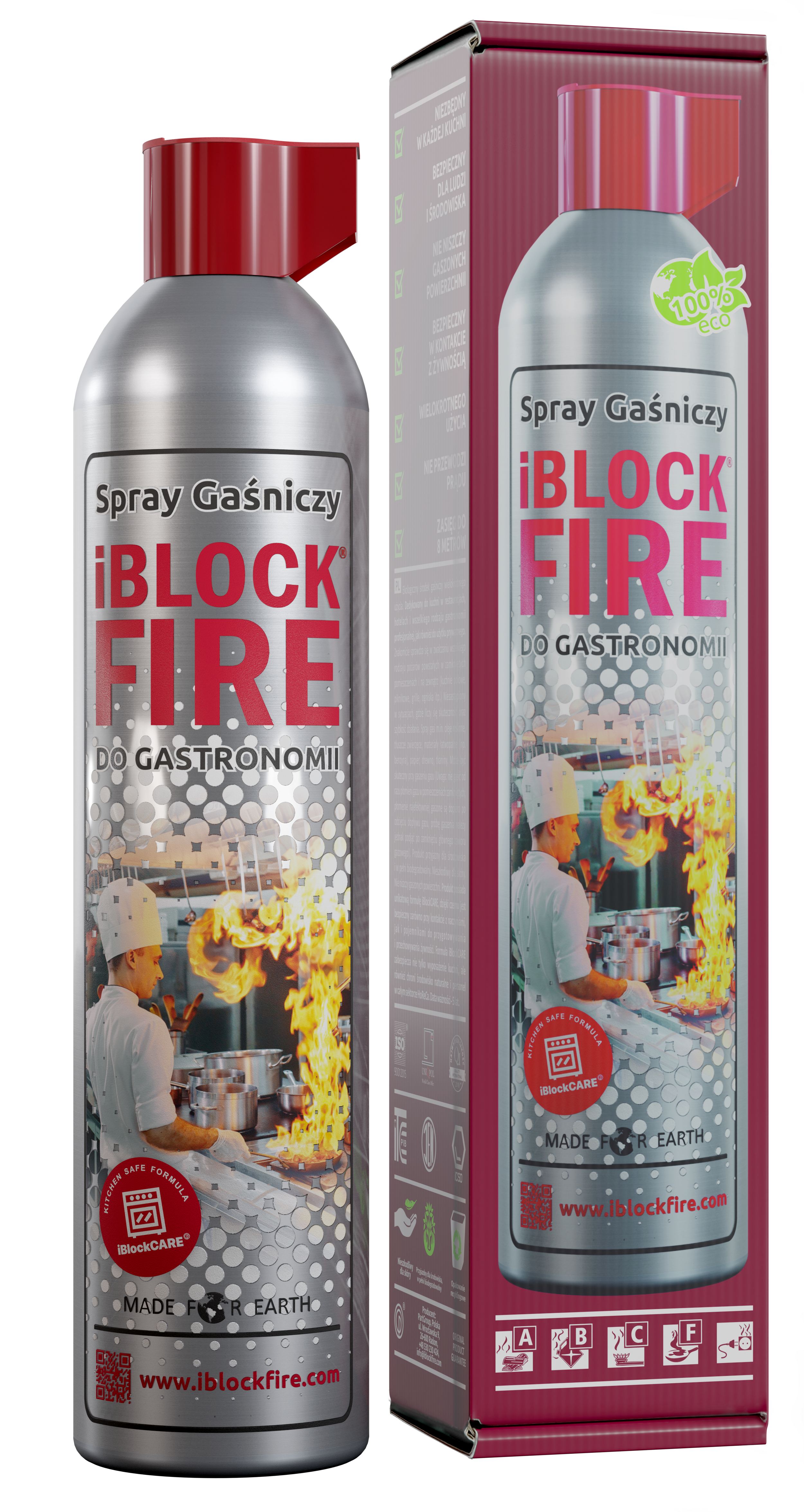 Spray gaśniczy iBlockFIRE do gastronomii